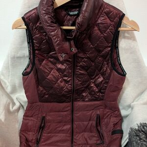 Calvin Klein Women's Quilted Vest - Deep Red